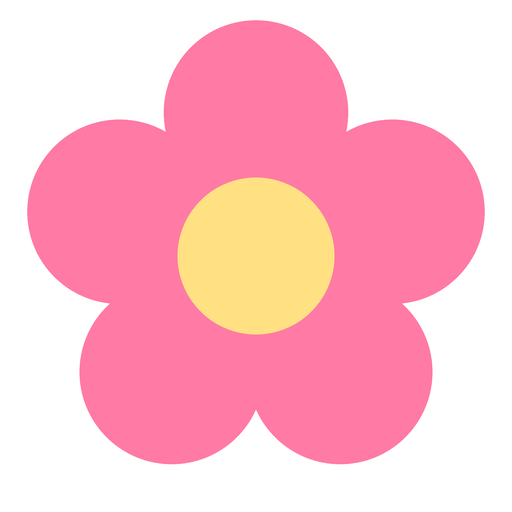 顔隠しフラワー 透過スタンプ ピンク